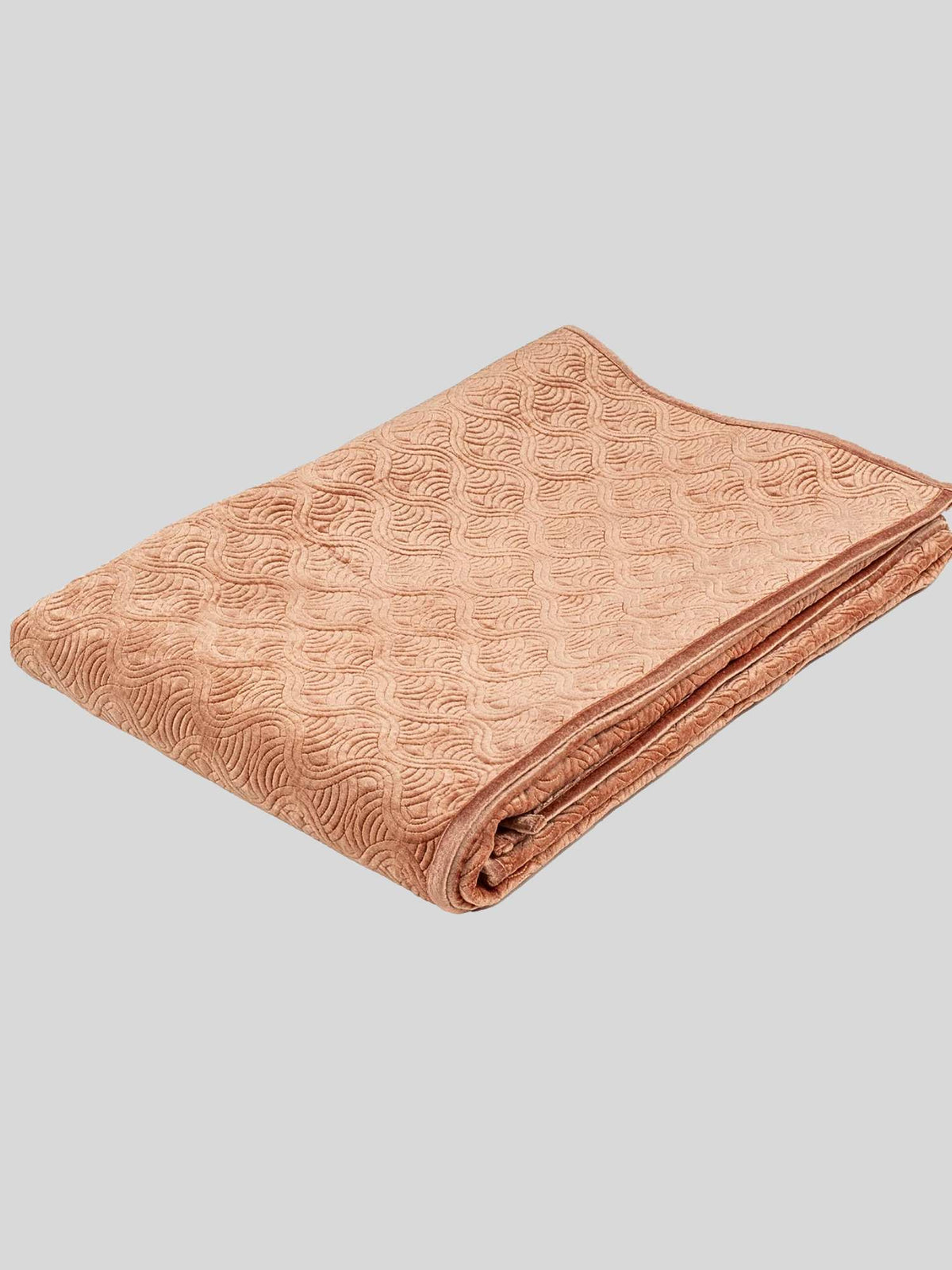 Rustic Bronze Luxe Velvet Embroidered Bedspread with 2 Pillow Covers