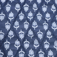 Sapphire Botanique Printed Leaf Kids Quilt with 2 Pillow Cover
