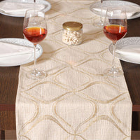 Gilded Beige Signature Table Runner