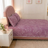 Blush Botanical Whisper Kids Quilt with 2 Pillow Cover