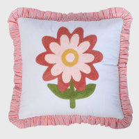 Roselle Bloom Luxe Embroidered Cushion Cover