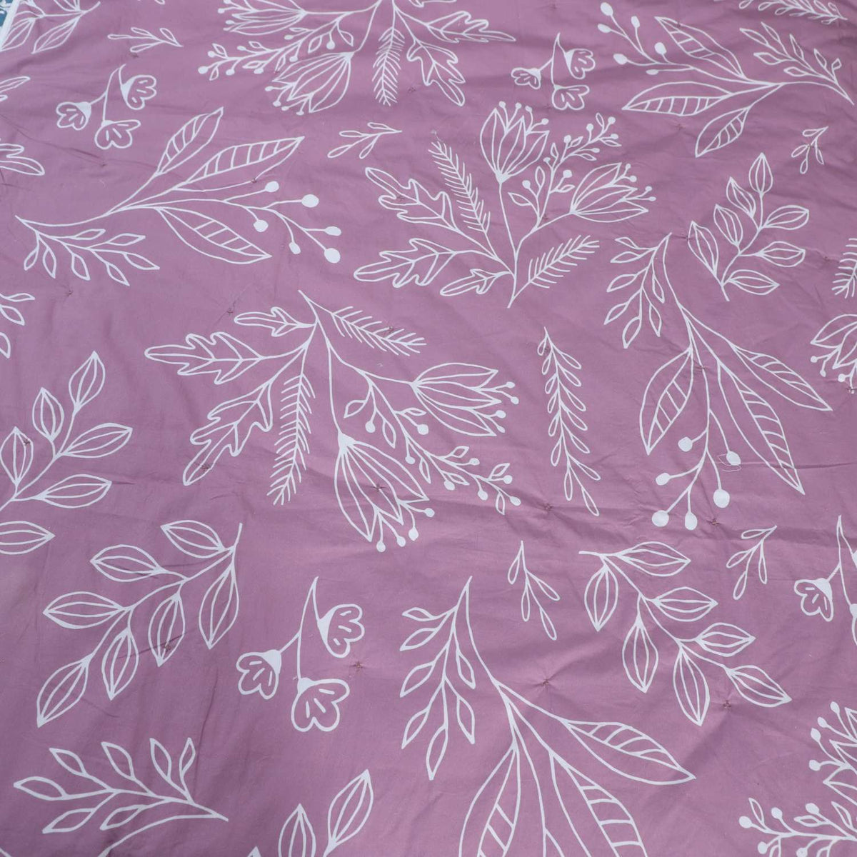 Blush Botanical Whisper Kids Quilt with 2 Pillow Cover