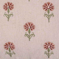 Blush Daisy Embroidered Cushion Cover with Ruffles