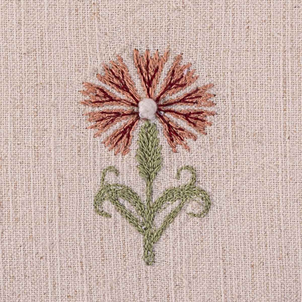 Blush Daisy Embroidered Cushion Cover with Ruffles