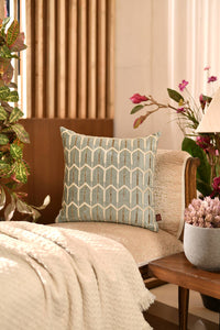 Sequin Velvet Blue Cushion Cover