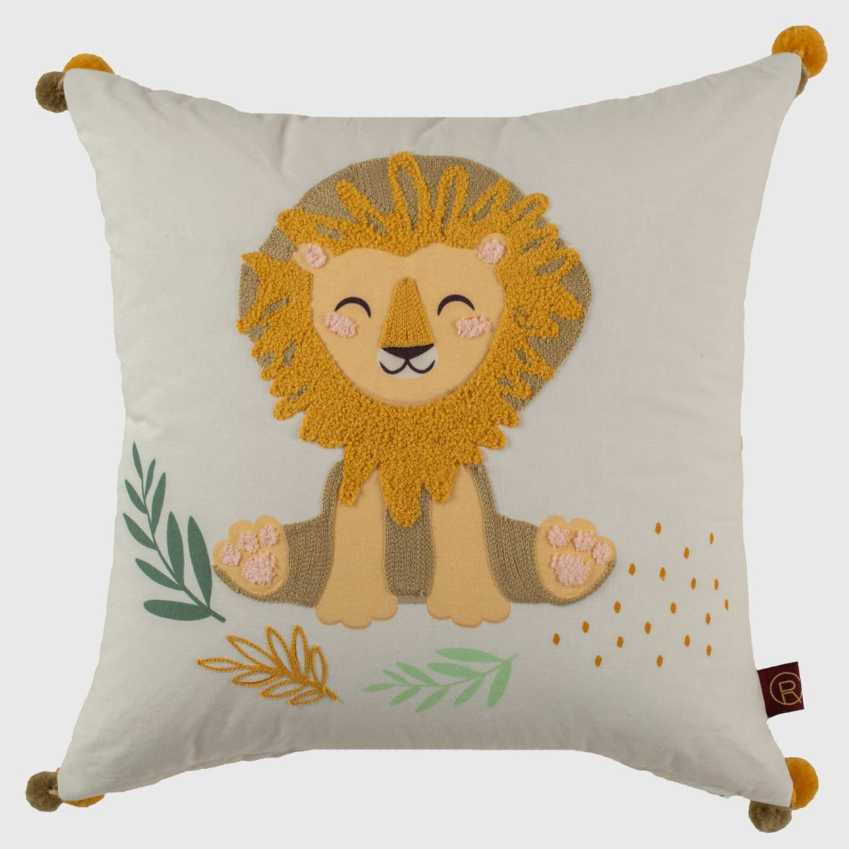 Cuddle Lion Kids Cushion Cover - 16x16 Inch