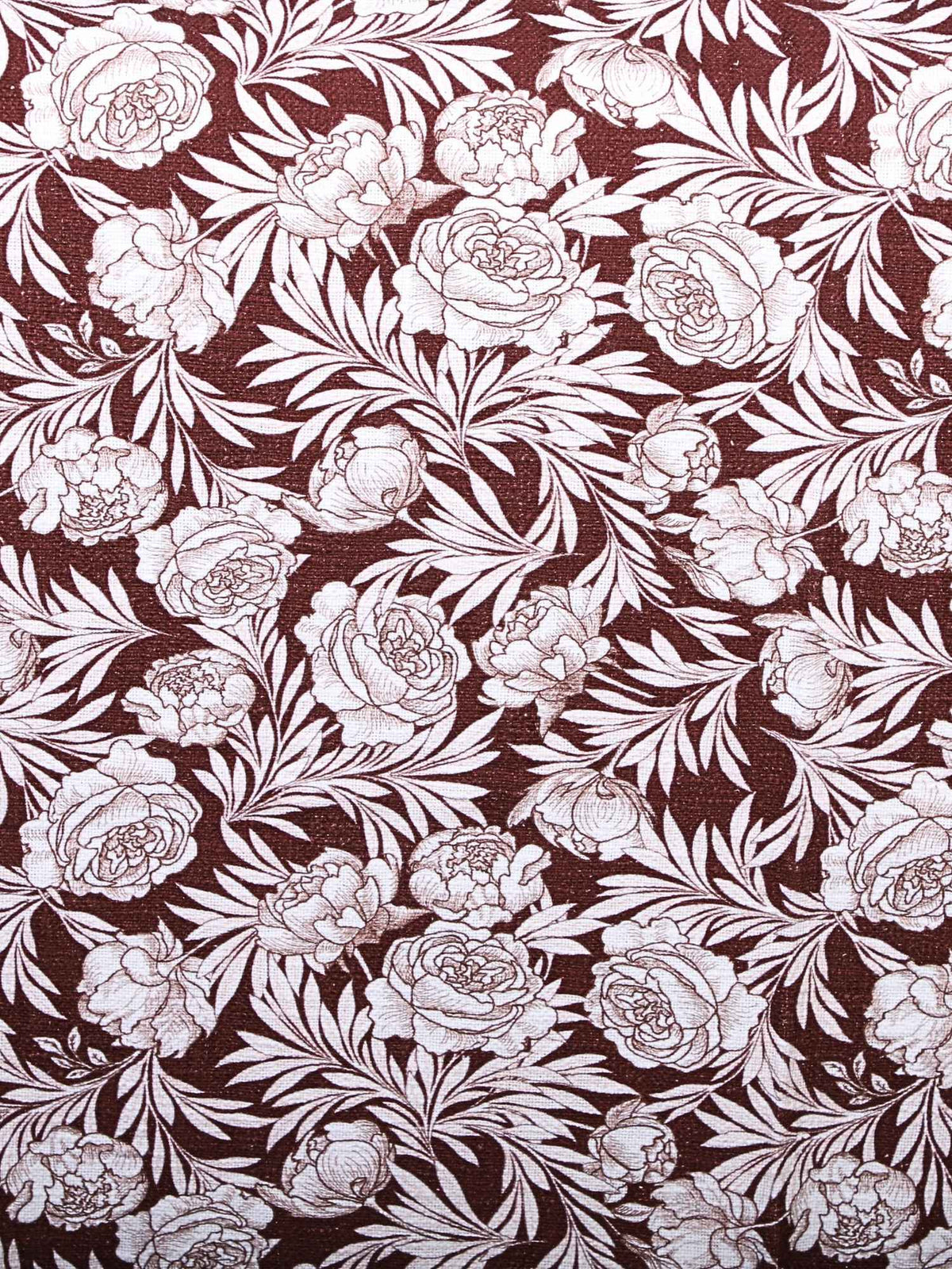 Palm Haven Cotton Thick & Thin Botanical Bed Cover – Brown