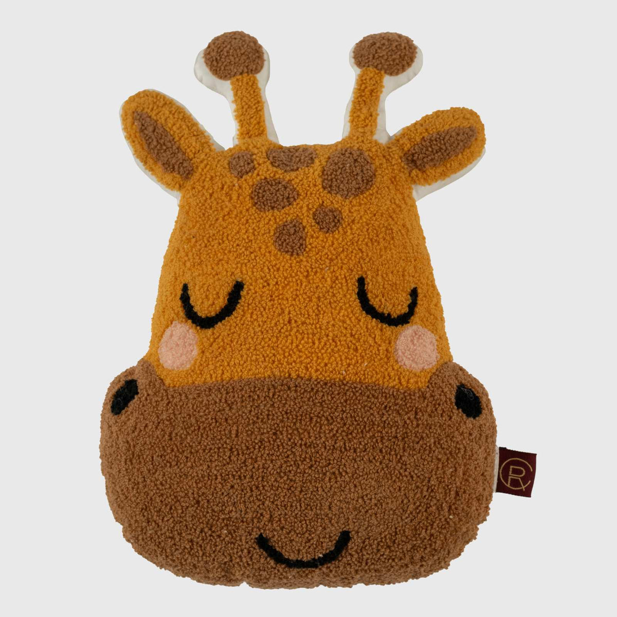 Dreaming Giraffe Textured Kids Shape Pillow - 10x36 Cm