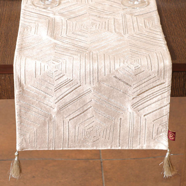Hexa Pattern Embroidered Table Runner