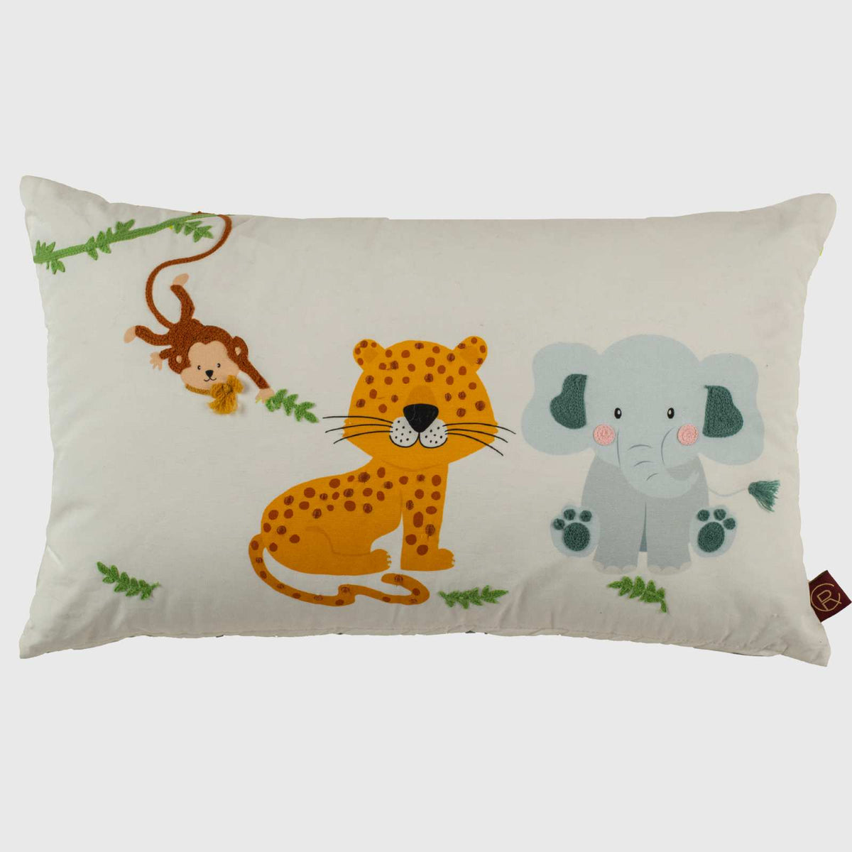 Jungle Buddy Kids Cushion Cover - 12x20 Inch