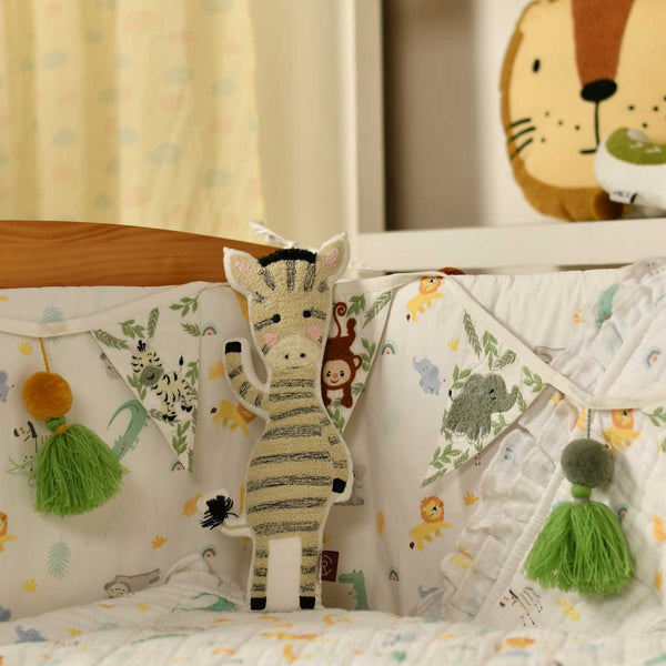 Ziggy Zebra Kids Shape Pillow - 16x30 Cm
