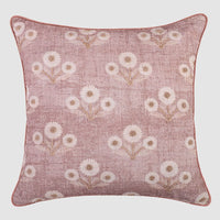 Rosette Embroidered Cushion Cover