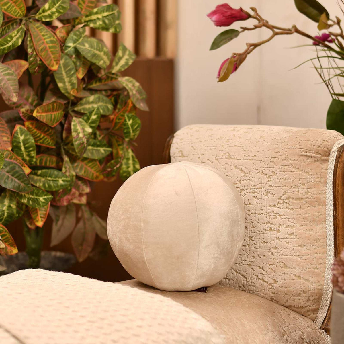 Gold Soft Luxe Sphere Pillow