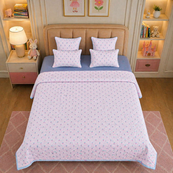 Blush Petal Charm Kids Premium 4 Piece Quilt Set