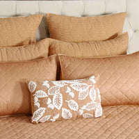 Geometric Poly Velvet Embroidered Bedspread with 2 Pillow Covers