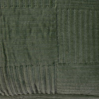 Verde Grid Textured Cotton Velvet Cushion Cover