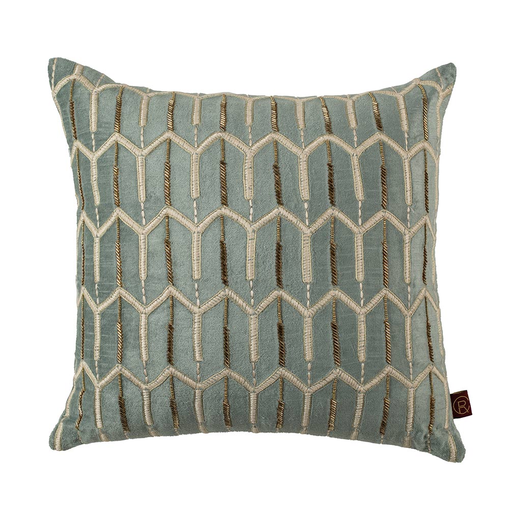 Sequin Velvet Blue Cushion Cover