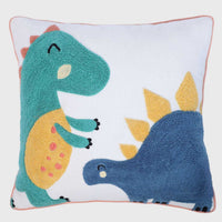 Dino Tales Embroidered with Piping Cushion Cover