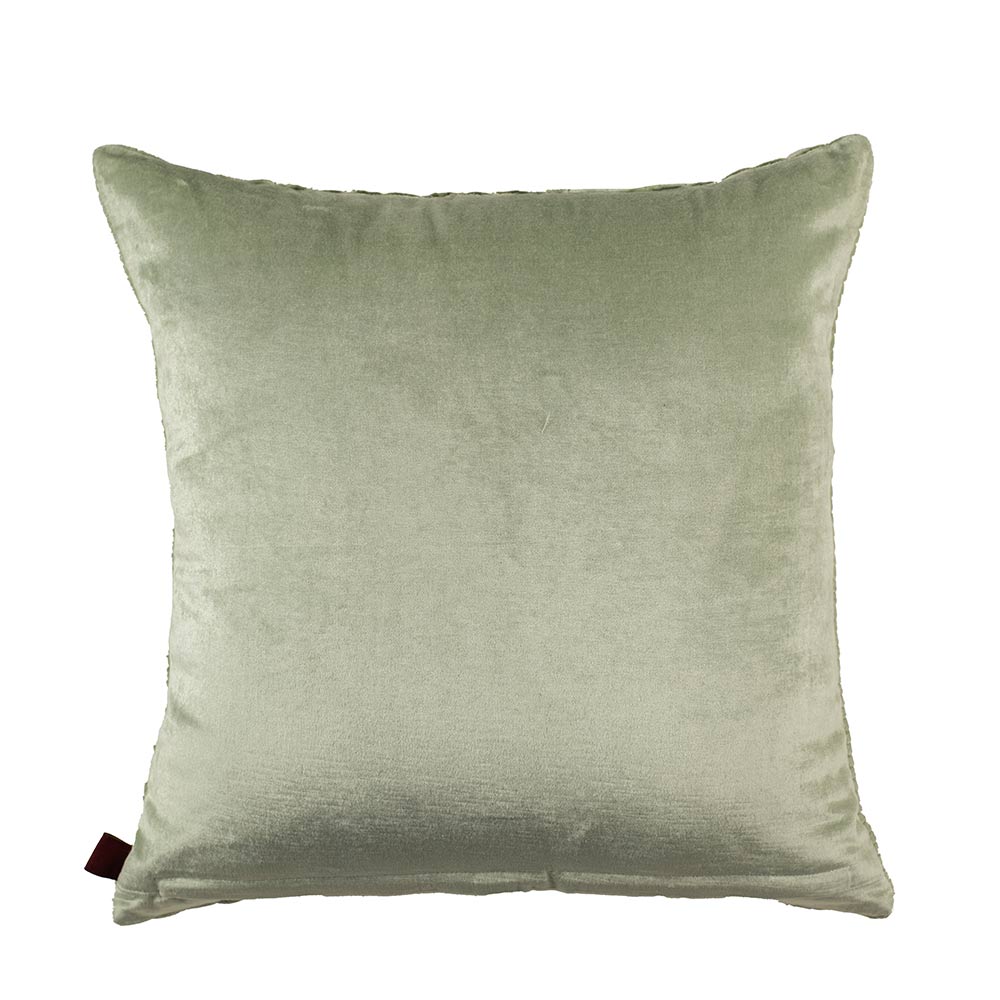 Green Pleated Velvet Cushion Cover