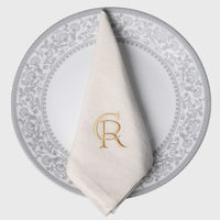 CR Imperial Monogram Linen Napkin