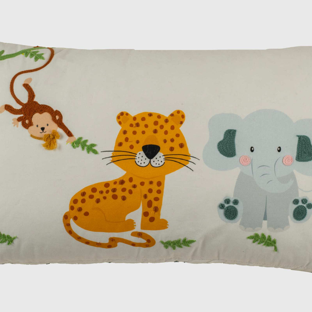 Jungle Buddy Kids Cushion Cover - 12x20 Inch