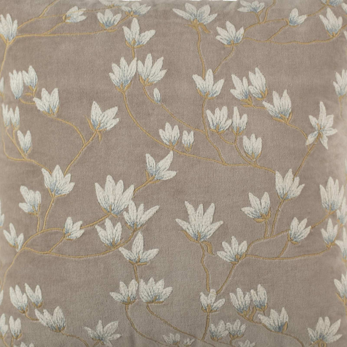 White Floral Cluster Cushion Cover