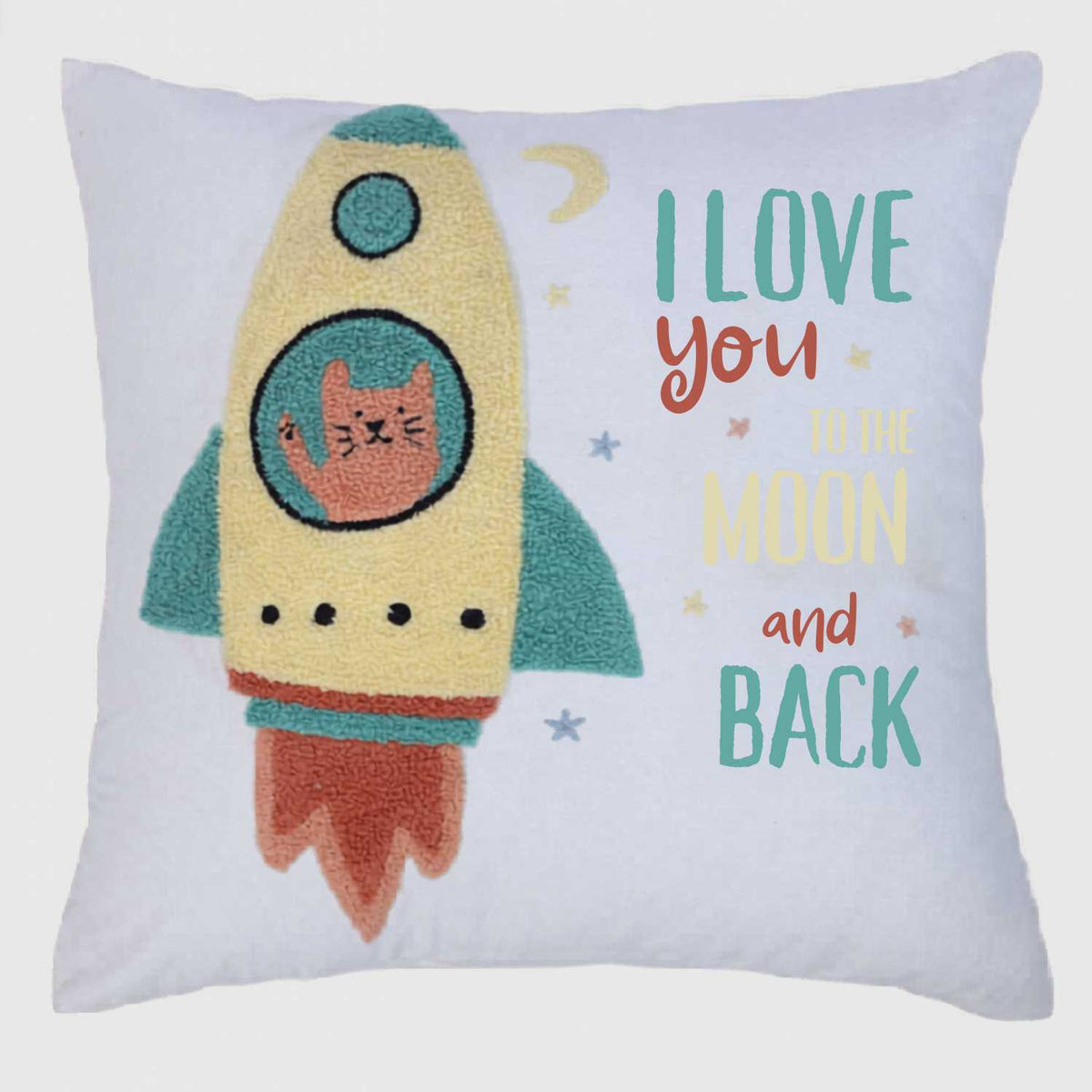Rocket Tale Love Designer Cushion Cover