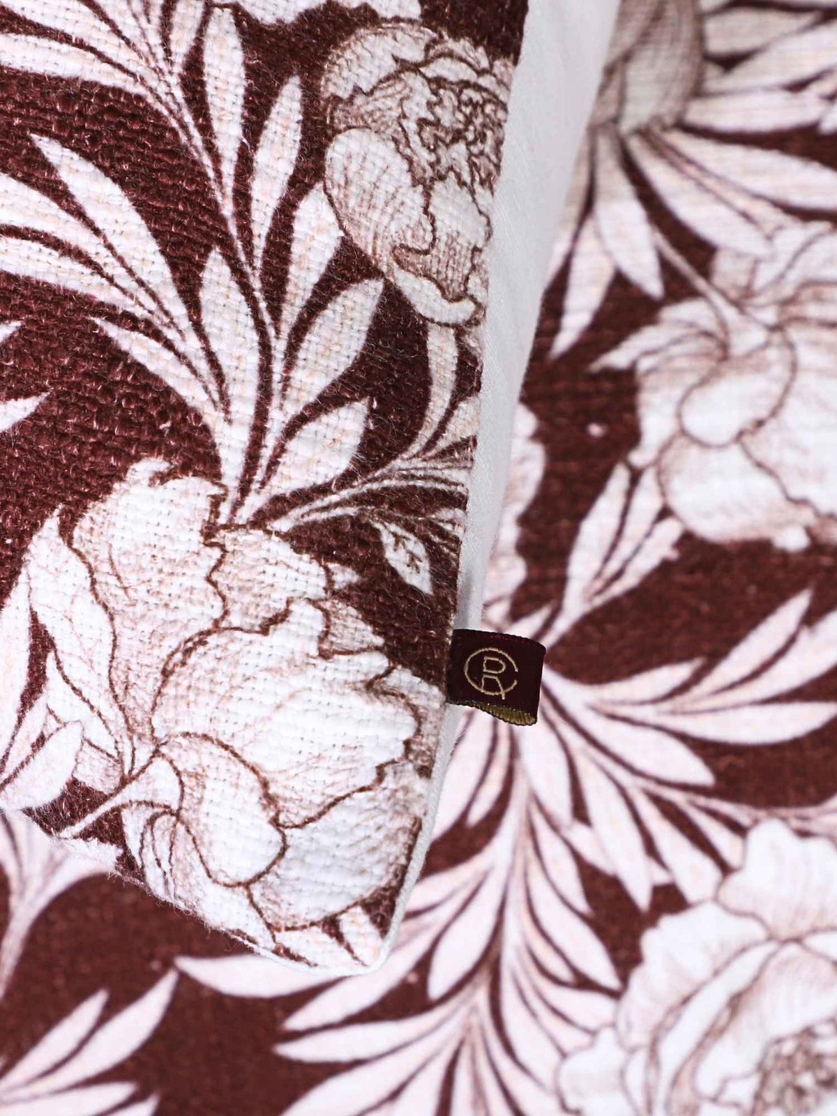 Palm Haven Cotton Thick & Thin Botanical Bed Cover – Brown