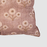 Rosette Embroidered Cushion Cover
