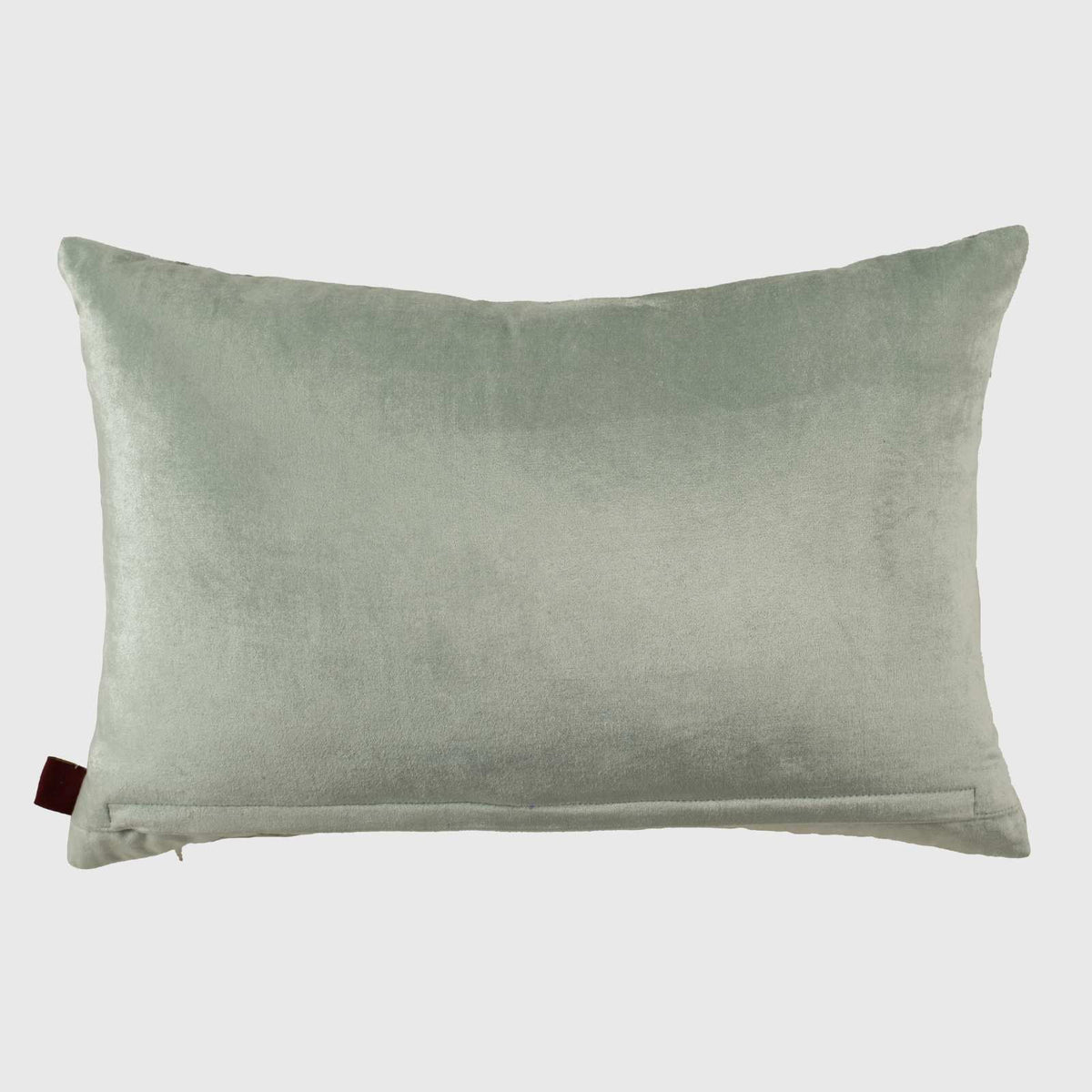 Bird with Botanicals Embroidered Cushion Cover - 12x20 Inch