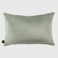 Bird with Botanicals Embroidered Cushion Cover - 12x20 Inch