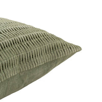 Green Pleated Velvet Cushion Cover
