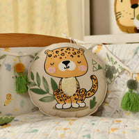 Sleepy Cozy Leopard Kids Shape Pillow - 16 Inch