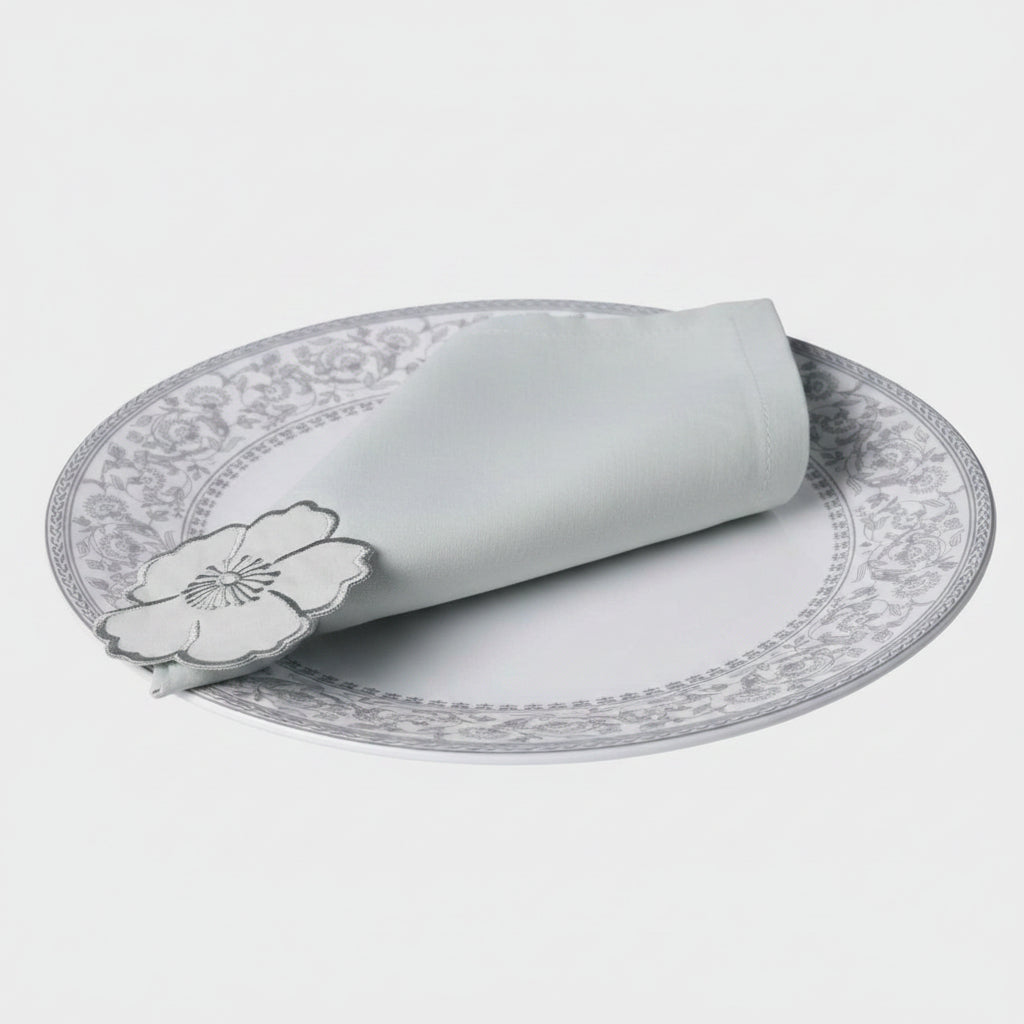 Ivory Bloom Signature Embroidered Napkin