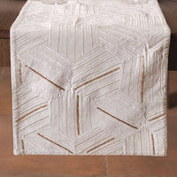 Hexa Embroidered Stripes Table Runner
