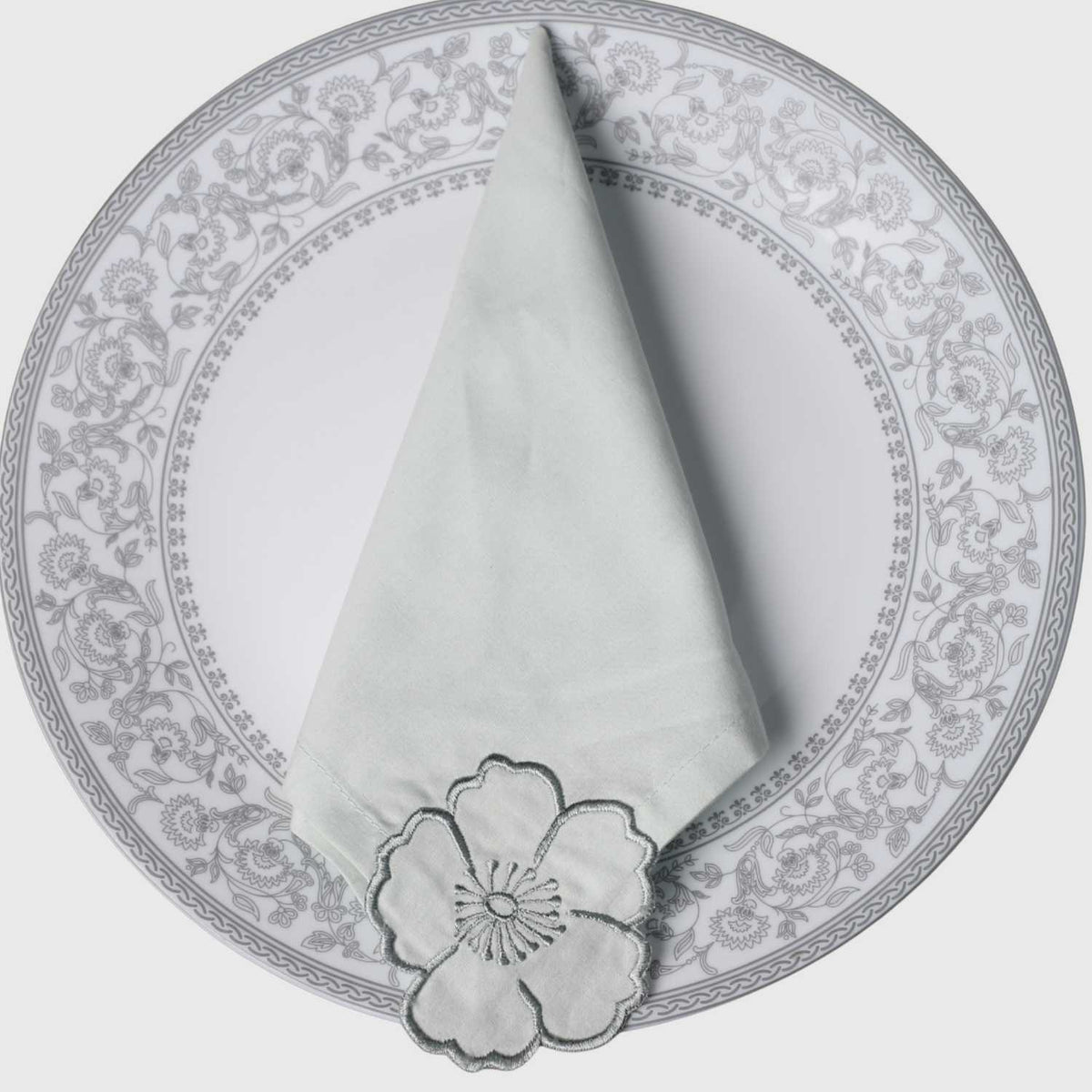 Ivory Bloom Signature Embroidered Napkin