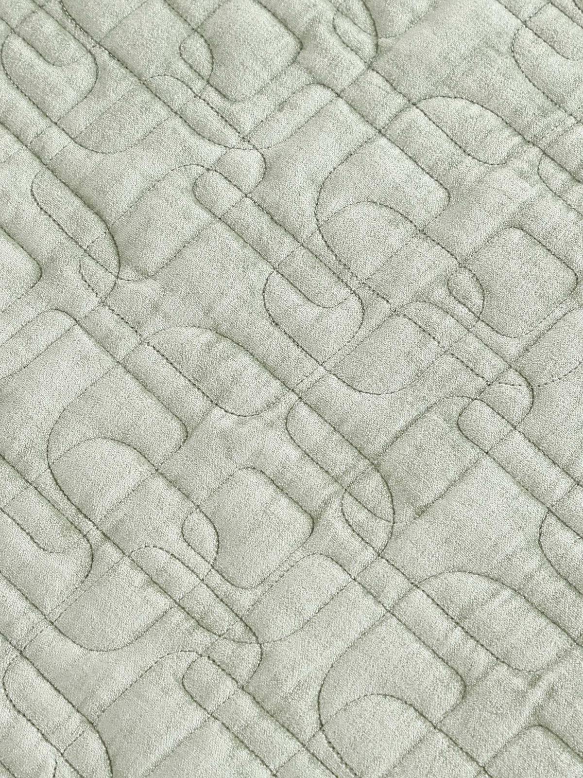 Verdant Royale Velvet Embroidered Bedspread with 2 Pillow Covers