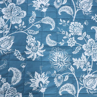 Blush Rose Midnight Azure Floral Kids Quilt with 2 Pillow Cover