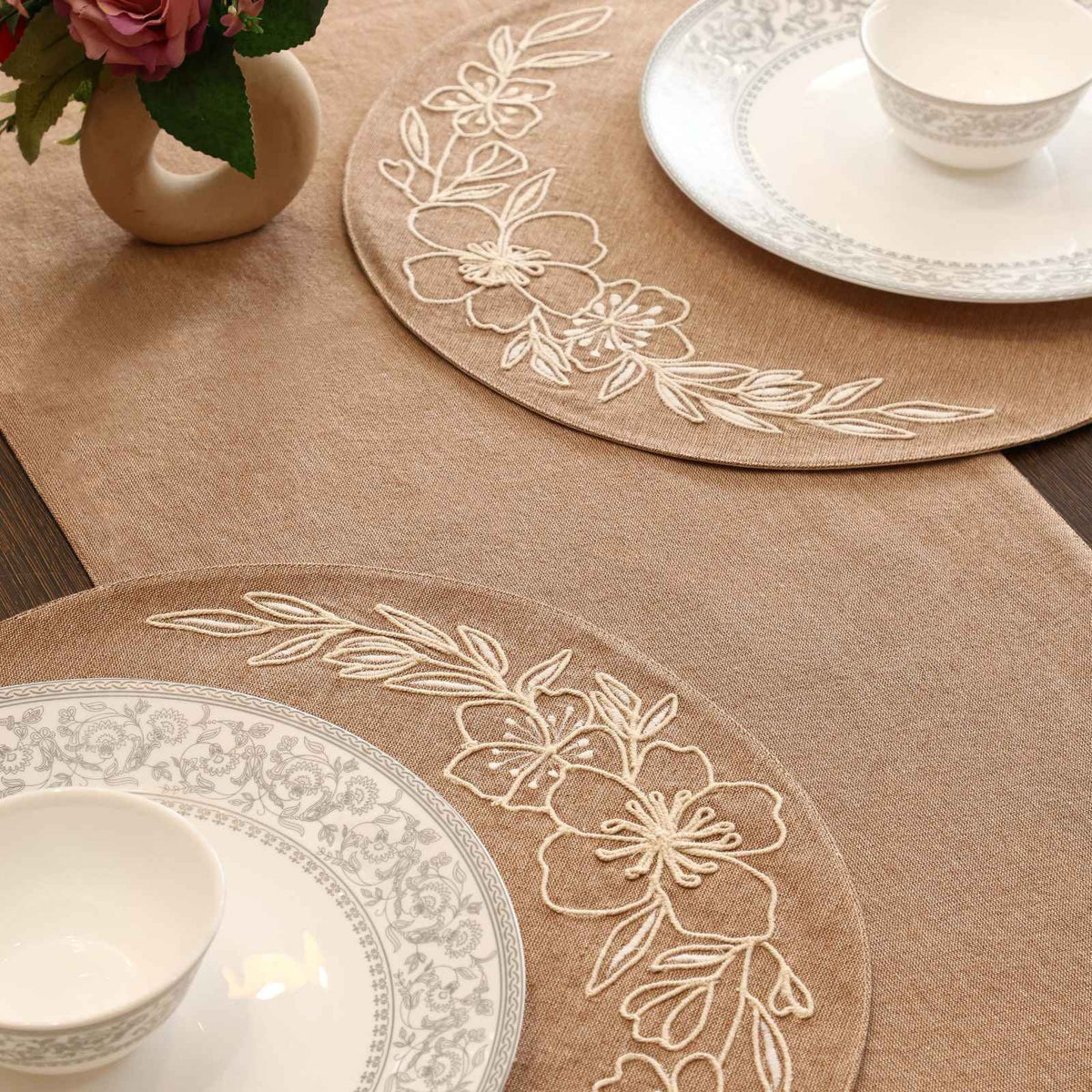 Floria Embroidered Table Runner