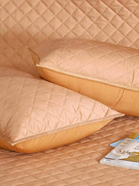 Geometric Poly Velvet Embroidered Bedspread with 2 Pillow Covers