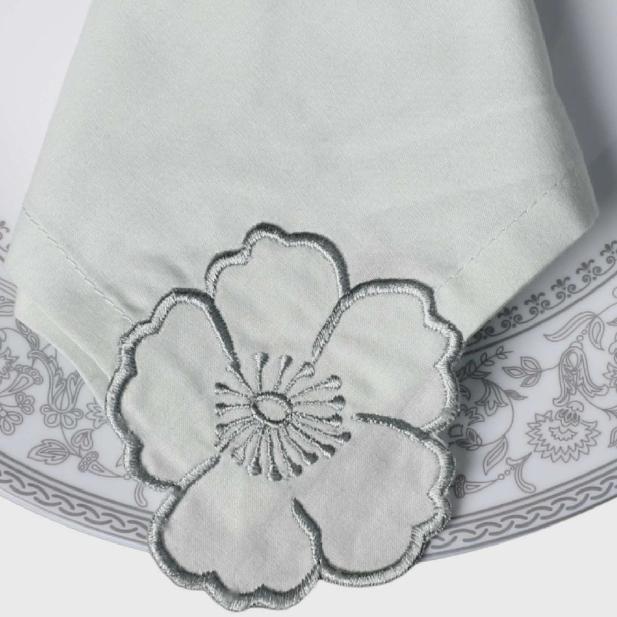 Ivory Bloom Signature Embroidered Napkin