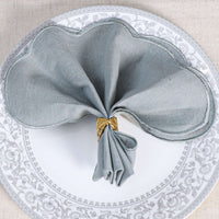 Sage Scallop Luxe Cotton Linen Napkin