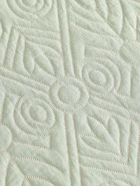 Elysian Cotton Linen Geometrical Embroidered Quilt Bedspread with 2 Pillow Covers