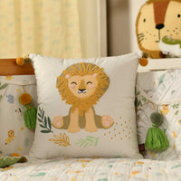 Cuddle Lion Kids Cushion Cover - 16x16 Inch