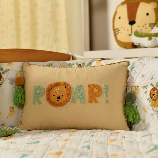 Roar Kids Cushion Cover - 12x18 Inch