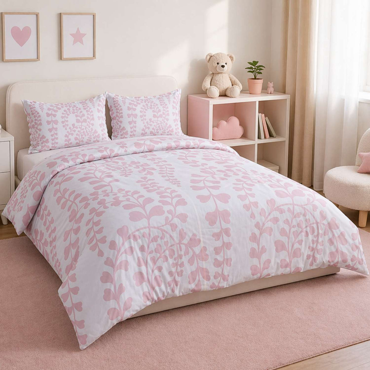 Blossom Vine Kids Quilt with 2 Pillow Cover