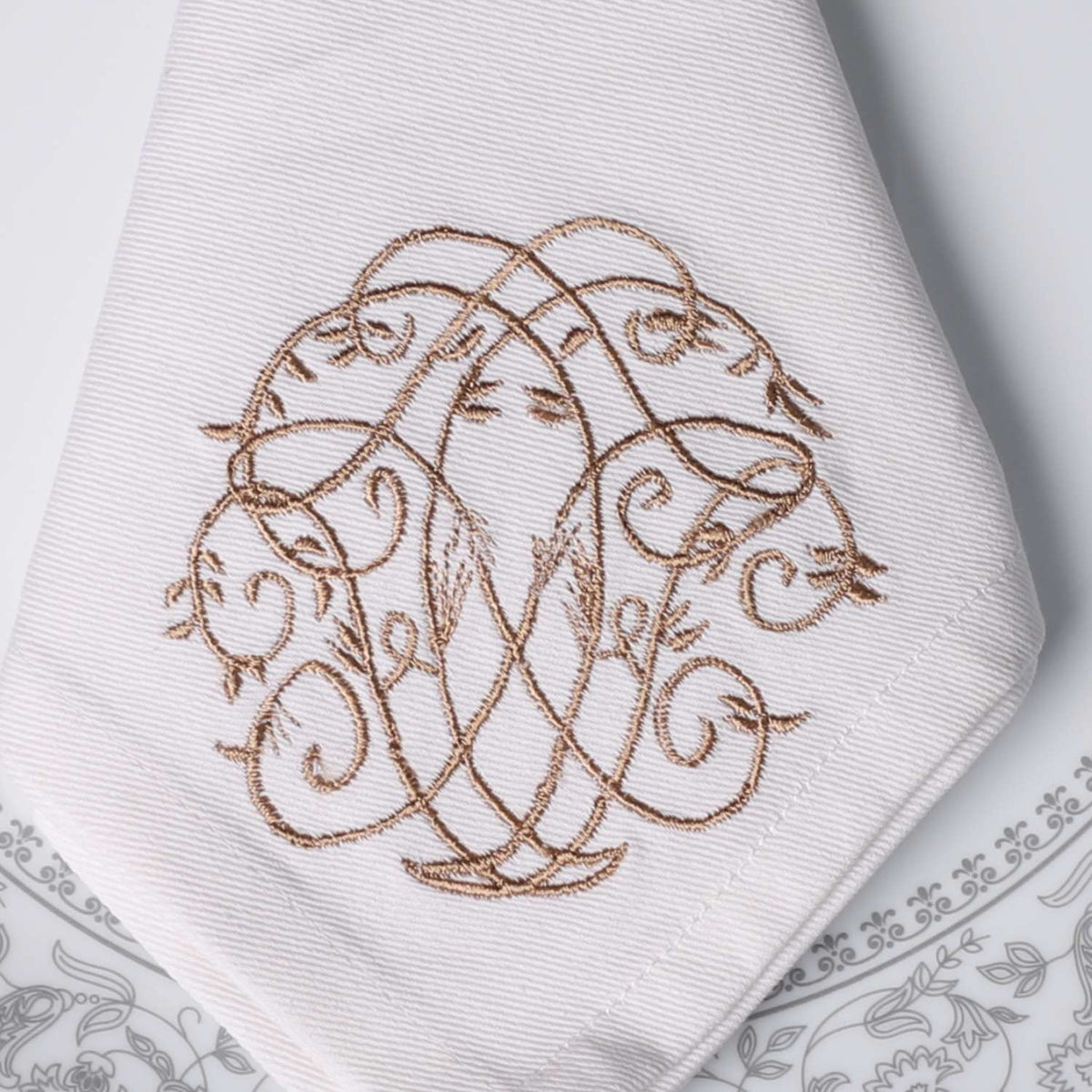 Regal Vine Monogram Luxe Napkin