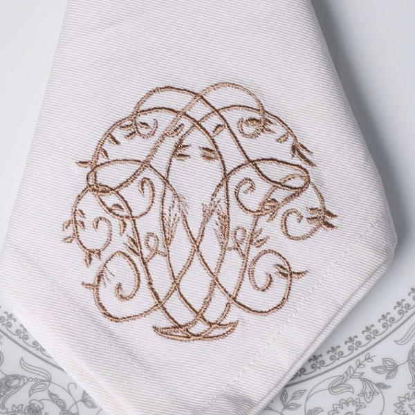 Regal Vine Monogram Luxe Napkin