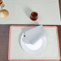 Linen Cotton Botanical Embroidered Table Set with Runner and Placemat