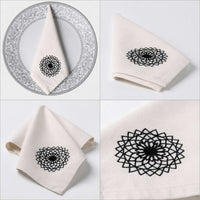 Noir Medallion Luxe Napkin